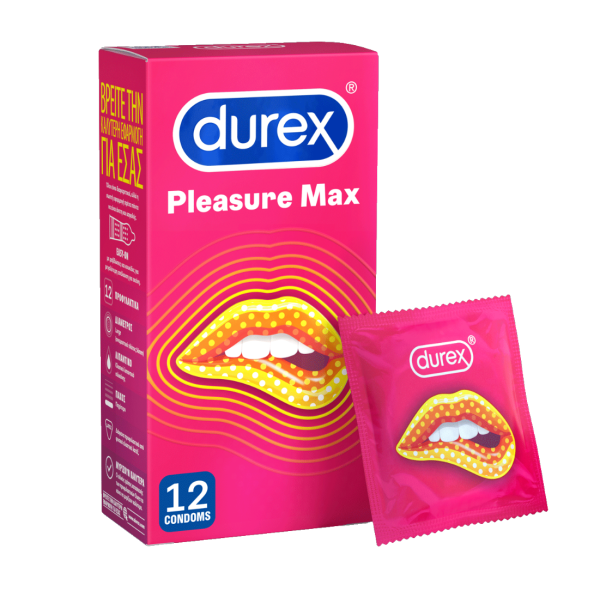 Durex Pleasure Max Προφυλακτικά 12τμχ