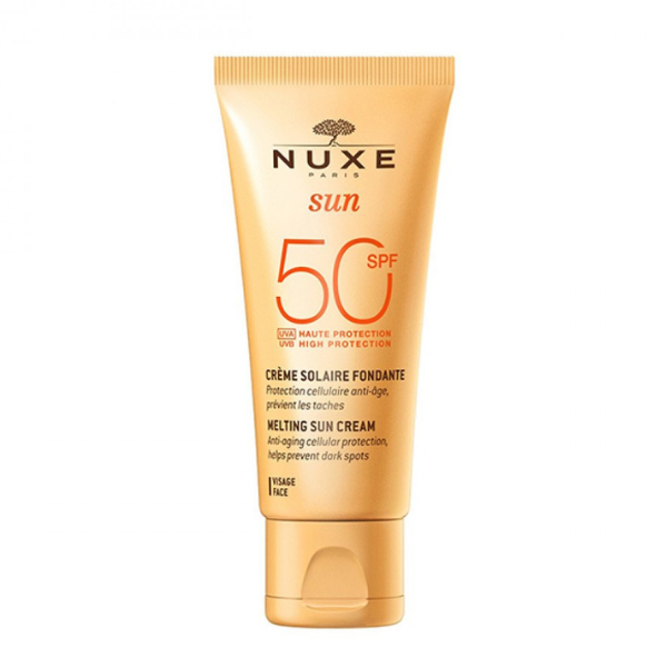 Nuxe Melting Sun Cream High Protection Αντηλιακή Κρέμα Προσώπου SPF50, 50ml