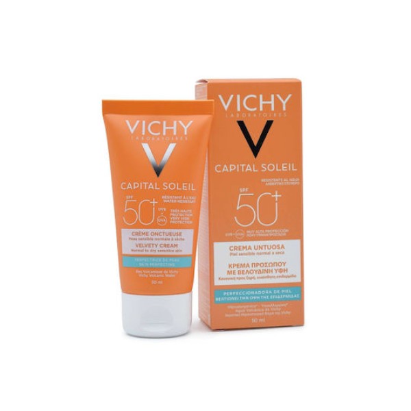 Vichy Capital Soleil Velvety Αδιάβροχη Αντηλιακή Κρέμα Προσώπου SPF50 50ml Vichy Capital Soleil Velvety Αδιάβροχη Αντηλιακή Κρέμα Προσώπου SPF50 50ml