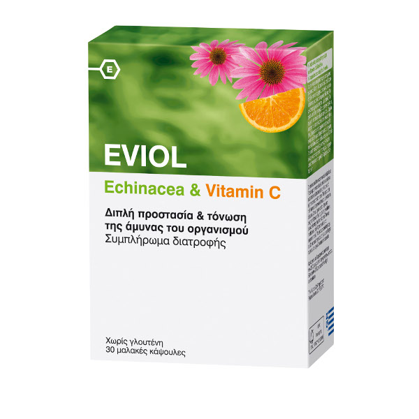 Eviol Echinacea & Vitamin C 30 Μαλακές Κάψουλες Eviol Echinacea & Vitamin C 30 Μαλακές Κάψουλες