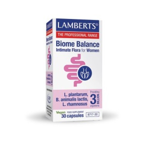 Lamberts Biome Balance Intimate Flora For Women Προβιοτικά Για Γυναίκες 30 Φυτικές Κάψουλες