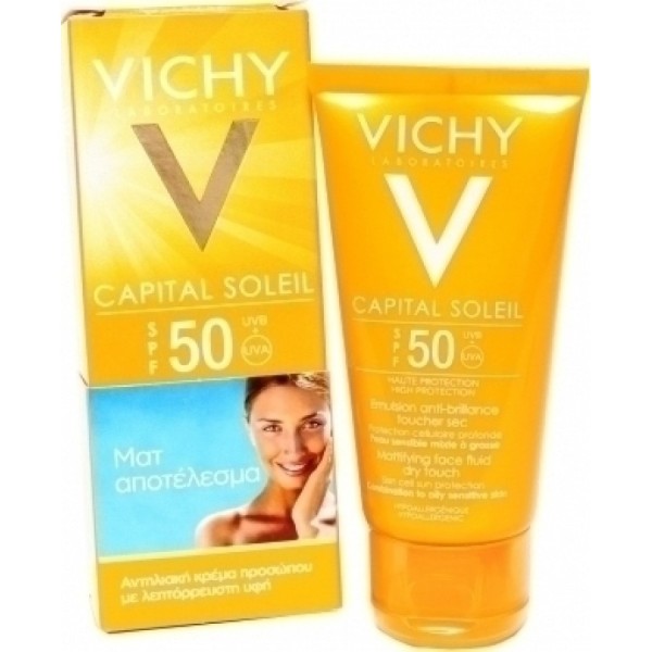 Vichy Capital Soleil SPF50 Αντηλιακή Κρέμα Προσώπου Με Λεπτόρρευστη Υφή & Ματ Αποτέλεσμα 50ml