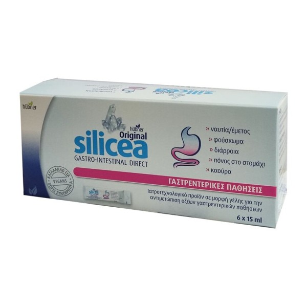 Hubner Silicea Gastro Intestinal Gel (6x15ml) - Πόσιμη γέλη φυσικού πυριτίου