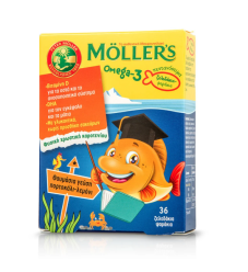 Moller's Ω3, 36gummies ΜΟΥΡΟΥΝΕΛΑΙΑ - ΩΜΕΓΑ ΛΙΠΑΡΑ ΟΞΕΑ ΓΙΑ ΠΑΙΔΙΑ