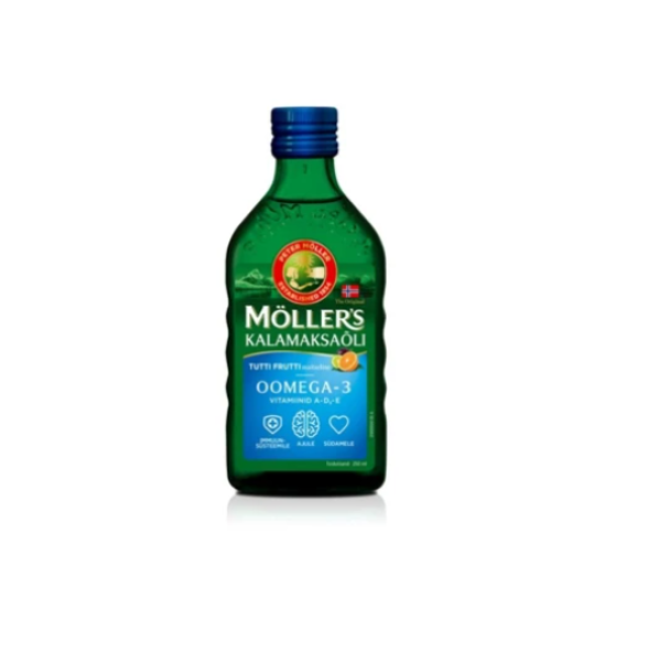 Mollers Cod Liver Oil Tutti Frutti, Μουρουνέλαιο με Γεύση Φρούτων 250ml