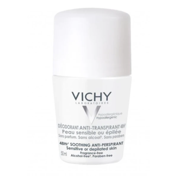 Vichy Deodorants 48ωρη Αποσμητική Φροντίδα για Ευαίσθητες ή Αποτριχωμένες Επιδερμίδες, 50ml Vichy Deodorants 48ωρη Αποσμητική Φροντίδα για Ευαίσθητες ή Αποτριχωμένες Επιδερμίδες, 50ml