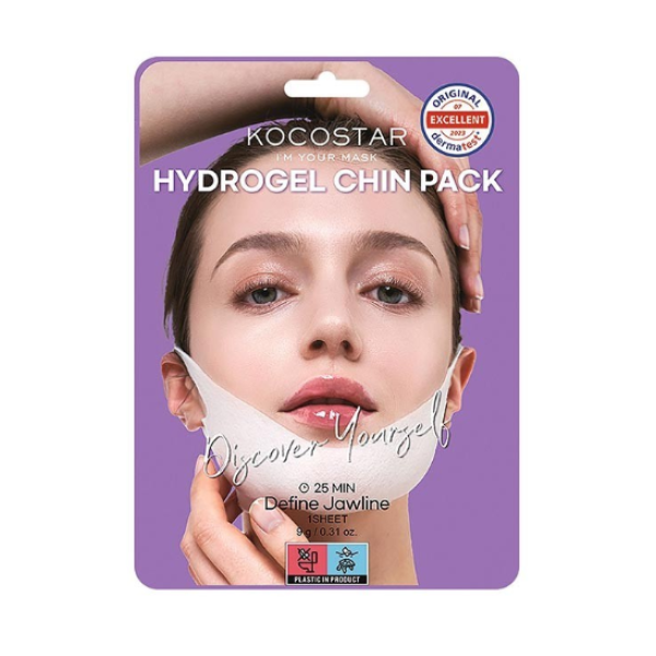 Kocostar Hydrogel Chin Mask Επίθεμα σύσφιξης για το πιγούνι, 9g Kocostar Hydrogel Chin Mask Επίθεμα σύσφιξης για το πιγούνι, 9g