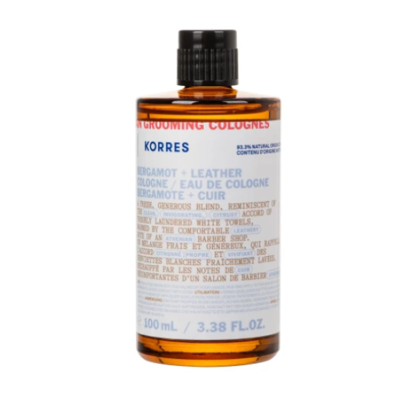 Korres Athenian Grooming Bergamot & Leather Eau de Cologne 100ml Korres Athenian Grooming Bergamot & Leather Eau de Cologne 100ml