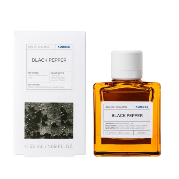 Korres Black Pepper Eau De Toilette Ανδρικό Άρωμα 50ml