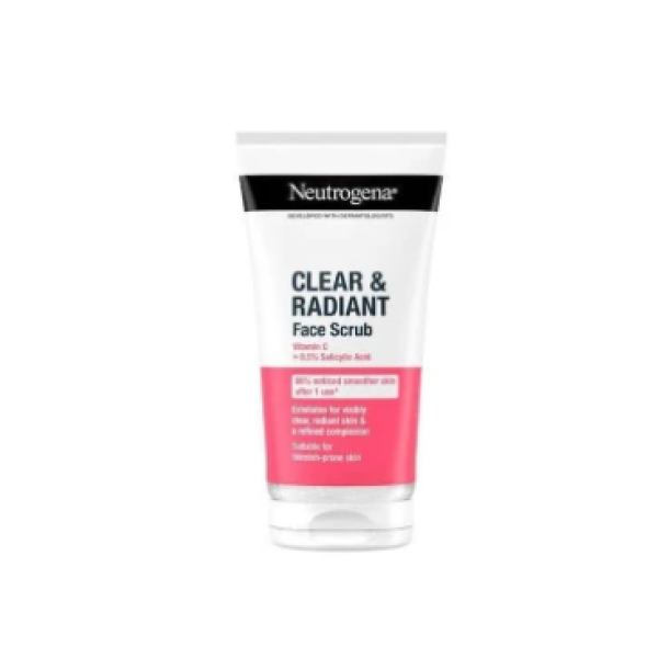 Neutrogena Clear & Radiant Face Scrub Vitamin C & 0.5 % Salicylic Acid 150ml Neutrogena Clear & Radiant Face Scrub Vitamin C & 0.5 % Salicylic Acid 150ml