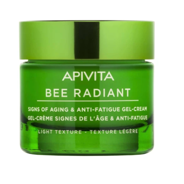 Apivita Bee Radiant Peony Light Texture, Κρέμα-Gel για Σημάδια Γήρανσης & Ξεκούραστη Όψη Ελαφριάς Υφής 50ml