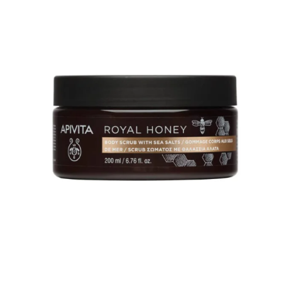 Apivita Royal Honey, Scrub - Απολέπιση Σώματος με Μέλι & Θαλάσσια Άλατα 200ml