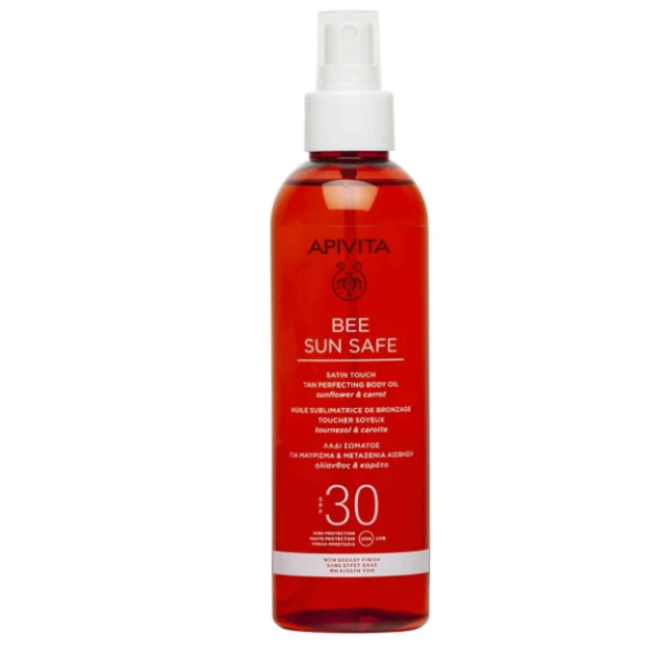 Apivita Bee Sun Safe Tan Perfecting Body Oil SPF30 200ml Apivita Bee Sun Safe Tan Perfecting Body Oil SPF30 200ml