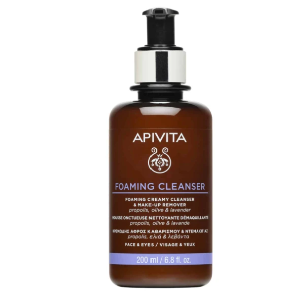 Apivita Cleansing Κρεμώδης Αφρός Καθαρισμού για Πρόσωπο και Μάτια με Ελιά και Λεβάντα 200ml Apivita Cleansing Κρεμώδης Αφρός Καθαρισμού για Πρόσωπο και Μάτια με Ελιά και Λεβάντα 200ml