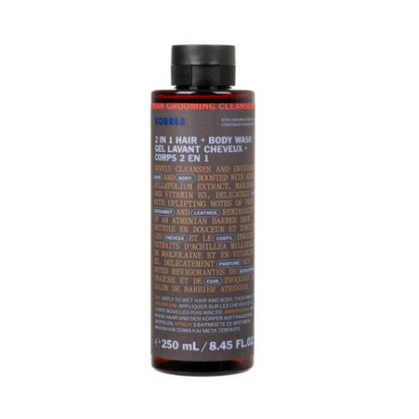 Korres Athenian Grooming, Ανδρικό Σαμπουάν & Αφρόλουτρο 2 σε 1, 250ml Korres Athenian Grooming, Ανδρικό Σαμπουάν & Αφρόλουτρο 2 σε 1, 250ml