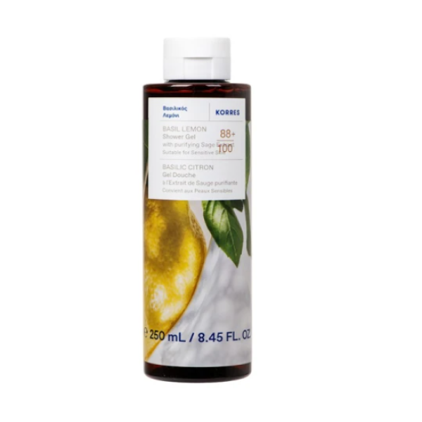 Korres Basil Lemon Shower Gel, 250ml