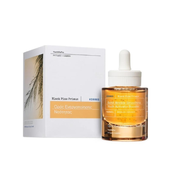 Korres Black Pine Primus 6xHA Wrinkle Smoothing Youth Activator Booster Ορός Ενεργοποίησης Νεότητας, 30ml Korres Black Pine Primus 6xHA Wrinkle Smoothing Youth Activator Booster Ορός Ενεργοποίησης Νεότητας, 30ml