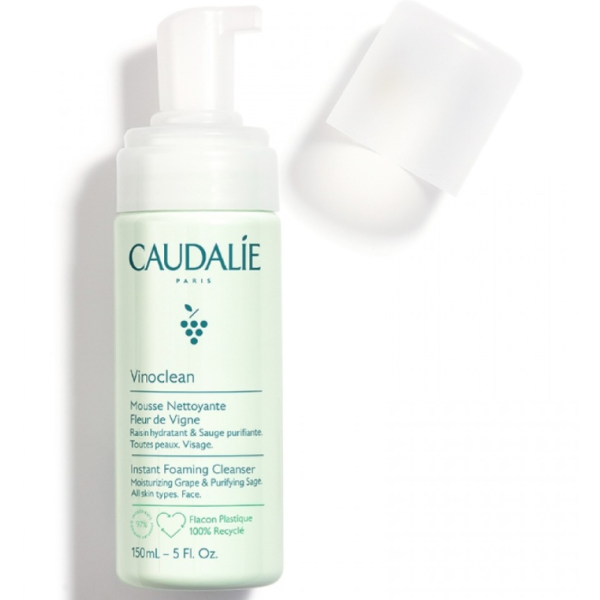 Caudalie Vinoclean Instant Foaming Cleanser Απαλός Αφρός Καθαρισμού Προσώπου, 150ml
