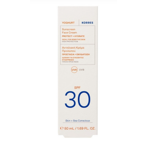 Korres Yoghurt Αντηλιακή Κρέμα Προσώπου SPF 30, 50ml