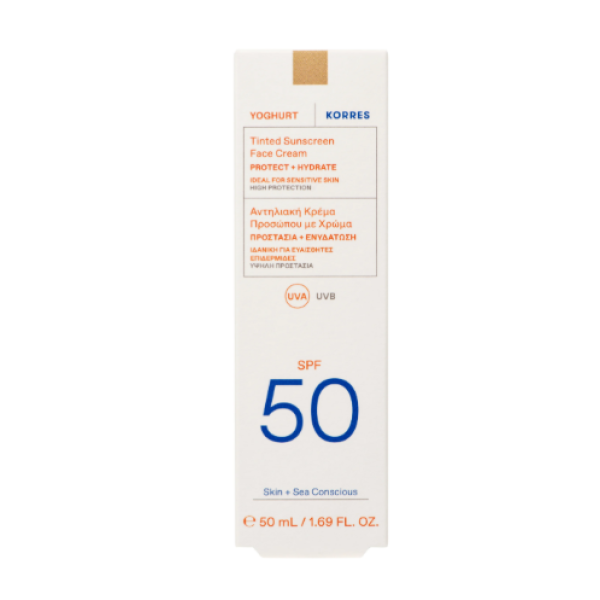 Korres Yoghurt Αντηλιακή Κρέμα Προσώπου με Χρώμα SPF 50, 50ml Korres Yoghurt Αντηλιακή Κρέμα Προσώπου με Χρώμα SPF 50, 50ml