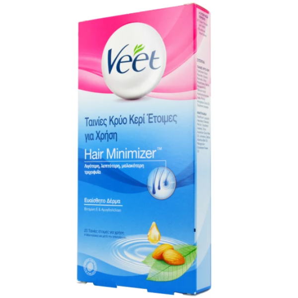 Veet Ταινίες Κρύο Κερί Έτοιμες για Χρήση για Πόδια & Σώμα Ευαίσθητο Δέρμα 20strips Veet Ταινίες Κρύο Κερί Έτοιμες για Χρήση για Πόδια & Σώμα Ευαίσθητο Δέρμα 20strips