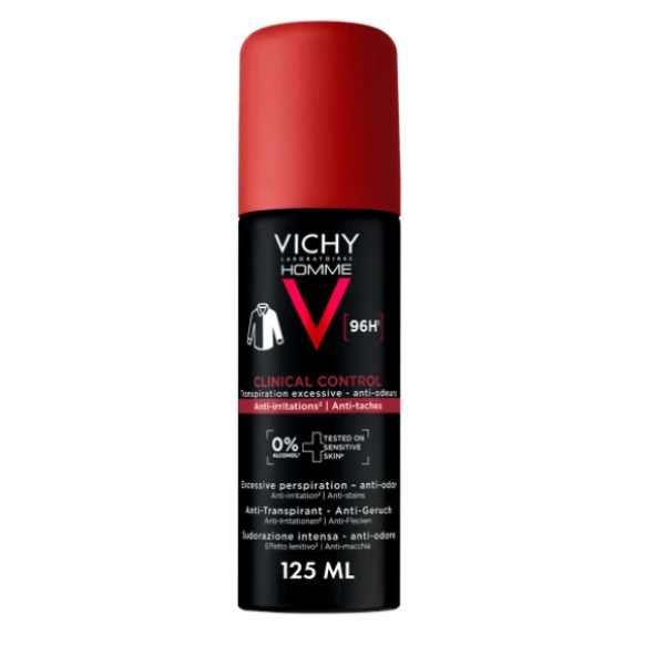 Vichy Homme Clinical Control Deodorant Aerosol 96h 125ml Vichy Homme Clinical Control Deodorant Aerosol 96h 125ml