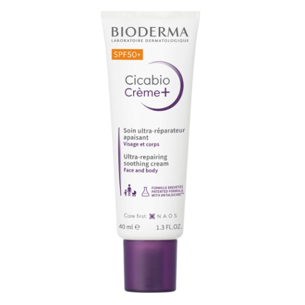 Bioderma Cicabio Crème+ SPF 50+, Καταπραϋντική Κρέμα Ανάπλασης με Υψηλή Αντηλιακή Προστασία 40ml Bioderma Cicabio Crème+ SPF 50+, Καταπραϋντική Κρέμα Ανάπλασης με Υψηλή Αντηλιακή Προστασία 40ml