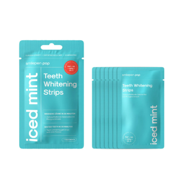 Pop Teeth Whitening Strips Iced Mint Ταινίες Λεύκανσης Δοντιών με Γεύση Μέντα 7 τεμάχια Pop Teeth Whitening Strips Iced Mint Ταινίες Λεύκανσης Δοντιών με Γεύση Μέντα 7 τεμάχια