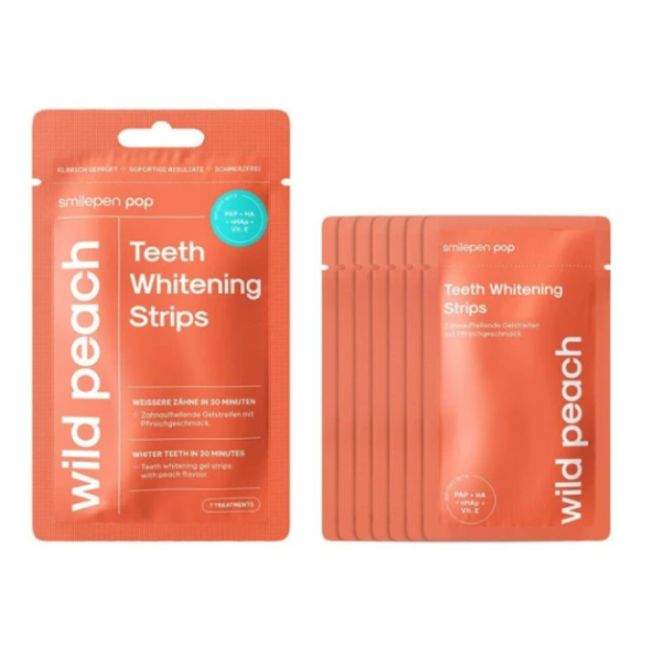 Pop Teeth Whitening Strips Wild Peach Ταινίες Λεύκανσης Δοντιών με Γεύση Ροδάκινο 7 τεμάχια Pop Teeth Whitening Strips Wild Peach Ταινίες Λεύκανσης Δοντιών με Γεύση Ροδάκινο 7 τεμάχια