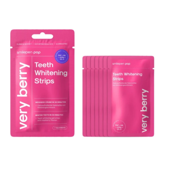Pop Teeth Whitening Strips Very Berry Ταινίες Λεύκανσης Δοντιών με Γεύση Μούρο 7 τεμάχια Pop Teeth Whitening Strips Very Berry Ταινίες Λεύκανσης Δοντιών με Γεύση Μούρο 7 τεμάχια