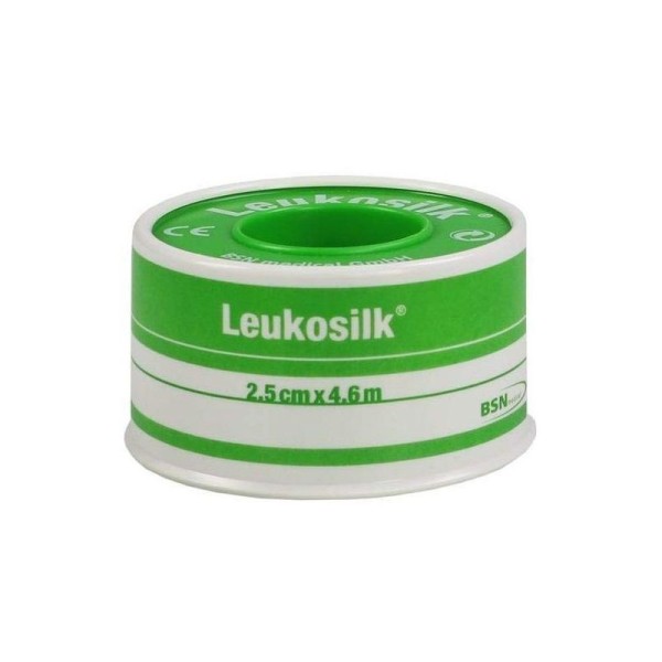 Leukosilk 4.6m x 2.5cm Υποαλλεργική Αυτοκόλλητη Επιδεσμική Ταινία από μετάξι