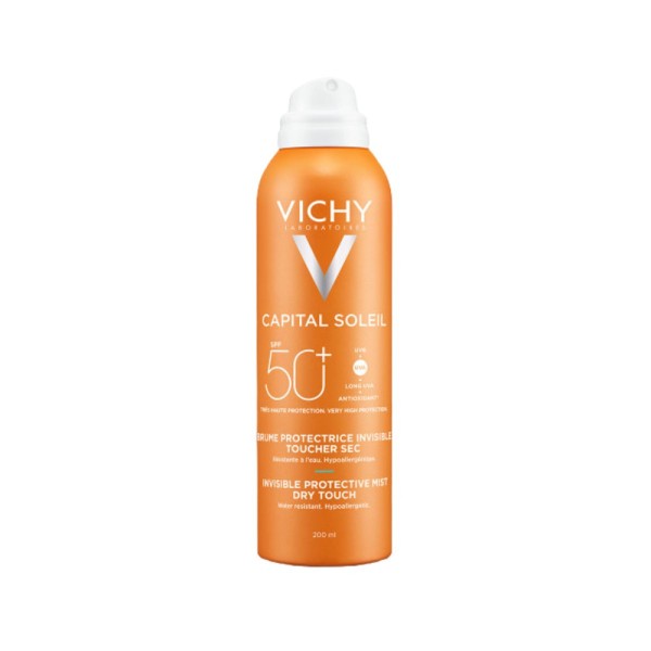 Vichy Suncare Capital Soleil Invisible Hydrating Mist SPF50+ Face & Body 200ml (Αντηλιακό Spray για Πρόσωπο & Σώμα)
