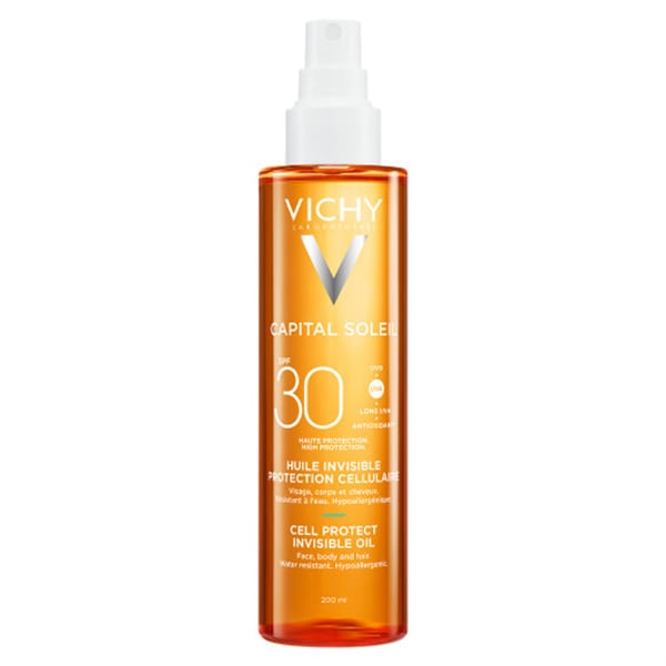 Vichy Capital Soleil Cell Protect Invisible Oil Αόρατο Αντιηλιακό Λάδι SPF30, 200ml