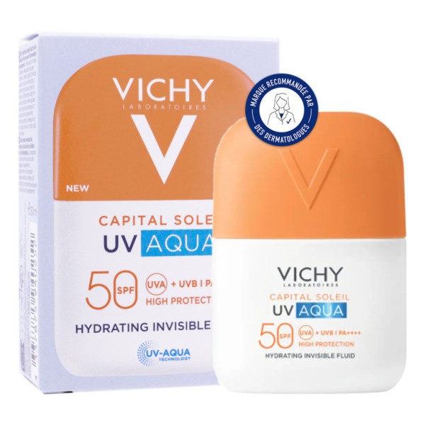 Vichy Capital Soleil UV Aqua Invisible Fluid SPF50+ - Λεπτόρρευστο Αντηλιακό Προσώπου, 50ml Vichy Capital Soleil UV Aqua Invisible Fluid SPF50+ - Λεπτόρρευστο Αντηλιακό Προσώπου, 50ml