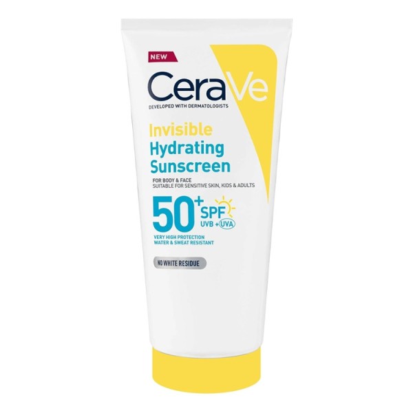 CERAVE Invisible Hydrating Sunscreen SPF50+ Αντηλιακή Ενυδατική Λοσιόν Προσώπου & Σώματος με Ceramides 177ml