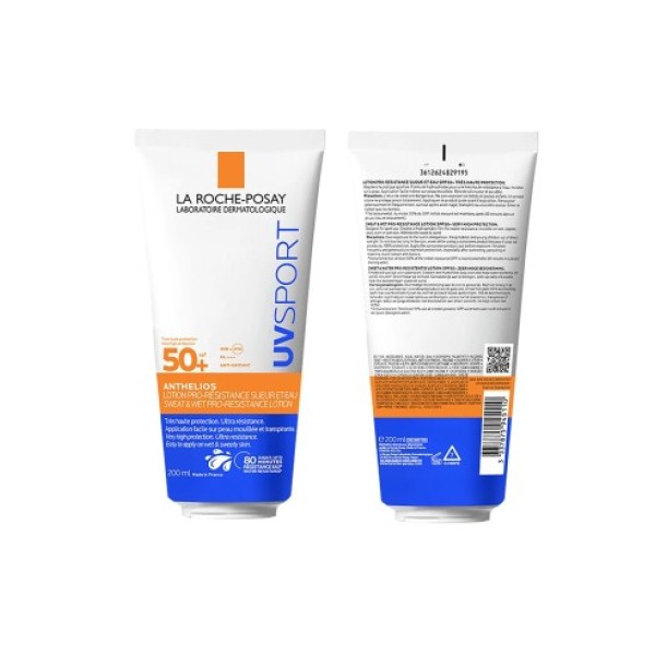 La Roche Posay Anthelios UV Sport Sweat & Wet Pro-Resistance Lotion SPF50+ 200ml - Αντηλιακή Λοσιόν Για Έντονη Άθληση