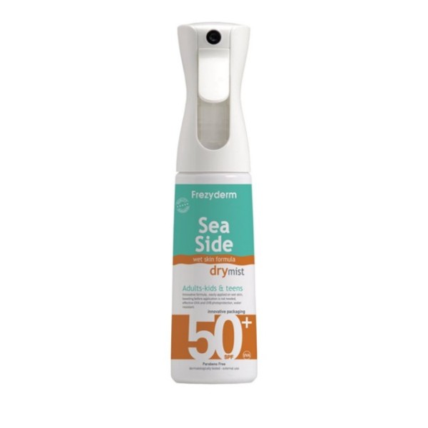 Frezyderm Sea Side Dry Mist SPF50, Αντηλιακό Spray Σώματος, Παιδιά, Εφήβους & Ενήλικες 300ml