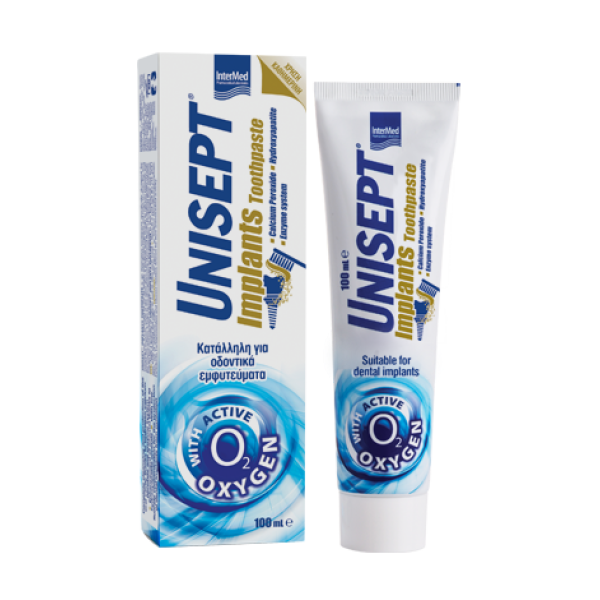 Intermed Unisept Implant Toothpaste Οδοντόπαστα Κατάλληλη για Οδοντικά Εμφυτεύματα 100ml