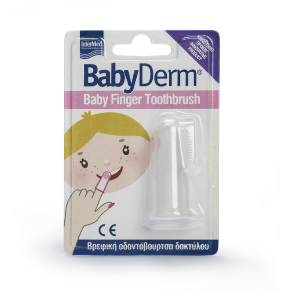 Intermed Babyderm Baby Finger Toothbrush 3m+ Βρεφική Οδοντόβουρτσα Δαχτύλου 1τμχ