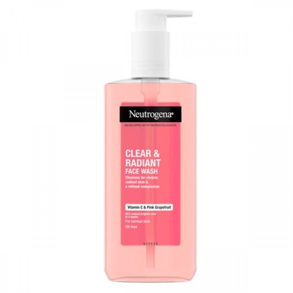 Neutrogena Clear & Radiant Face Wash Καθαριστικό Προσώπου με Vitamin C & Pink Grapefruit 200ml ΚΩΔ: 3574661773568 ΠΟΝΤΟΙ ΑΝΤΑΜΟΙΒΗΣ: 8.05   Διαθέσιμο