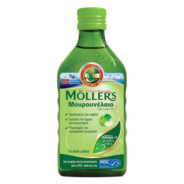 Mollers Μουρουνέλαιο Γεύση Μήλου 250ml