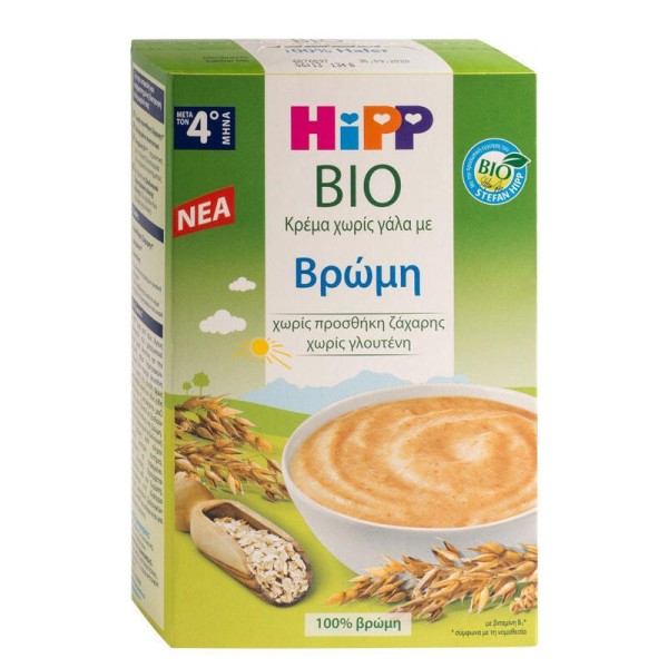 Hipp Κρέμα Βρώμη Χωρίς Γάλα Από Τον 5ο Μήνα 200 gr
