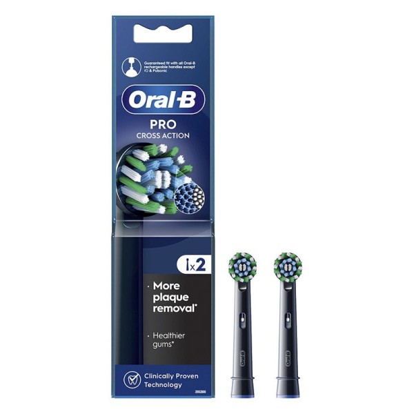 Oral-B Cross Action Black Edition Clean Maximiser Ανταλλακτικές Κεφαλές 2 τεμάχια Oral-B Cross Action Black Edition Clean Maximiser Ανταλλακτικές Κεφαλές 2 τεμάχια