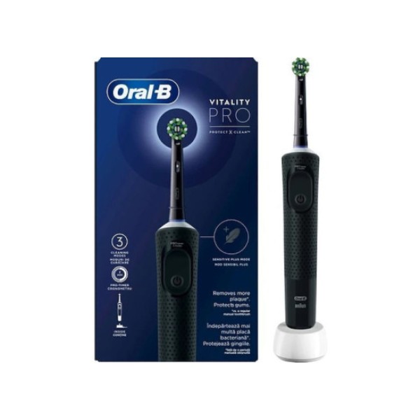 Oral-B Vitality Pro Ηλεκτρική Οδοντόβουρτσα Μαύρη, 1τεμ Oral-B Vitality Pro Ηλεκτρική Οδοντόβουρτσα Μαύρη, 1τεμ