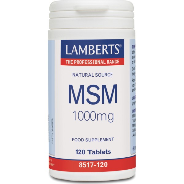 Lamberts Msm 1000mg Συμπλήρωμα για την Υγεία Αρθρώσεων & Οστών 120 ταμπλέτες
