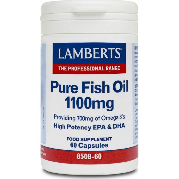 Lamberts Maximum Strength Pure Fish Oil Ιχθυέλαιο 1100mg 60 κάψουλες