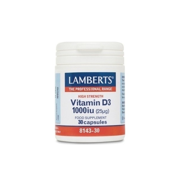 Lamberts Vitamin D3 Βιταμίνη για Ανοσοποιητικό 1000iu 30 κάψουλες