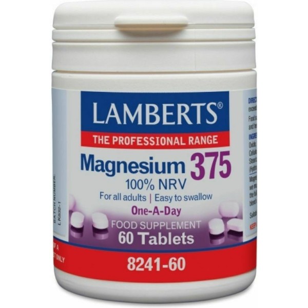 Lamberts Magnesium 100% NRV 375mg 60 ταμπλέτες