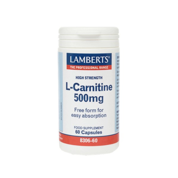 Lamberts L-carnitine με Καρνιτίνη 500mg 60 κάψουλες