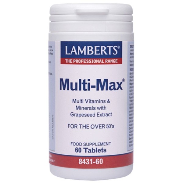 Lamberts Multi-Max Πολυβιταμίνη για Ενέργεια κατάλληλη για ενήλικες 50+ 60 ταμπλέτες